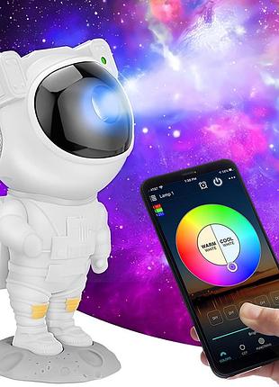 Лазерний нічник-проектор, керування телефоном, з usb, астронавт