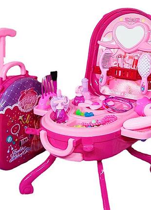 Игровой набор в чемоданчике для девочек 2в1, fashion girl, на 31 предмет