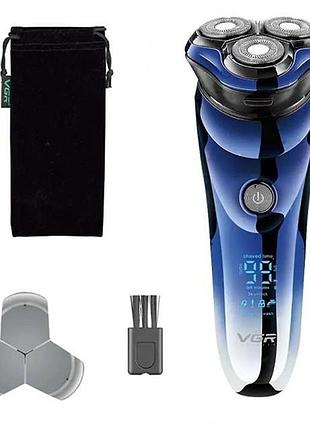 Мужская электробритва с 3 головками, usb, vgr v-305