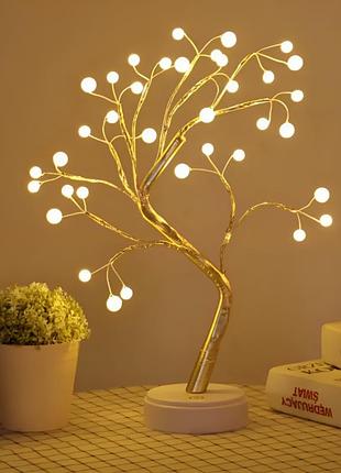 Настольный led светильник 50см, diy auelife, дерево бонсай, от usb