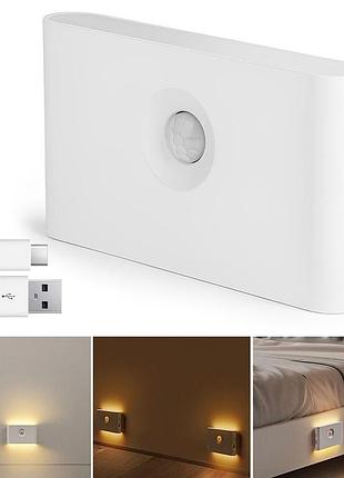 Настенный светильник с датчиком движения, от usb, 9,8х5,5см