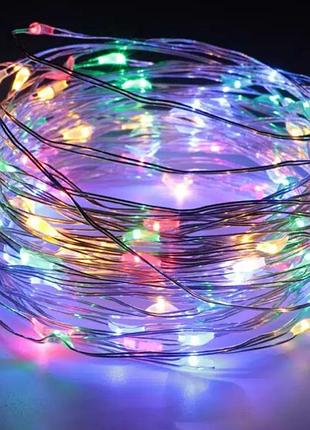 Гирлянда роса от usb, 10м, 100led, разноцветный