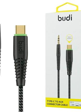 Кабель aux 1,2м (jack 3,5 + type-c), budi dc150txa12b