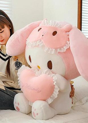 М'яка іграшка зайчик із сердечком 65см, my melody
