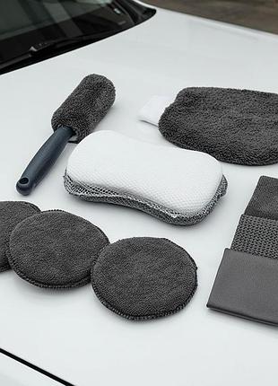 Набор для мойки авто из микрофибры 9в1 в чехле