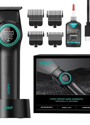 Акумуляторний триммер для стрижки +4 насадки, від usb, vgr v-977