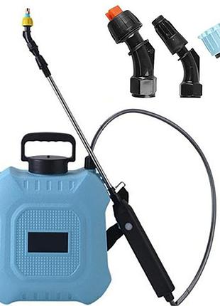 Аккумуляторный опрыскиватель + 3 насадки, 8л, usb