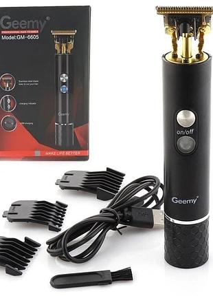 Машинка для стрижки geemy gm 6605 с насадками