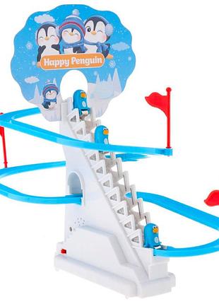 Музыкальная игрушка-трек пингвины на горке happy penguin + 3 фигурки