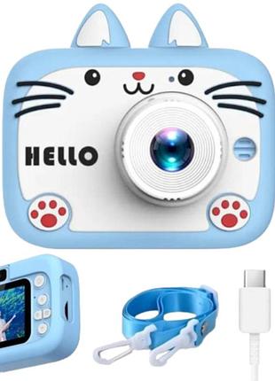 Дитяча цифрова камера 40mp, x900 cat, usb, синя