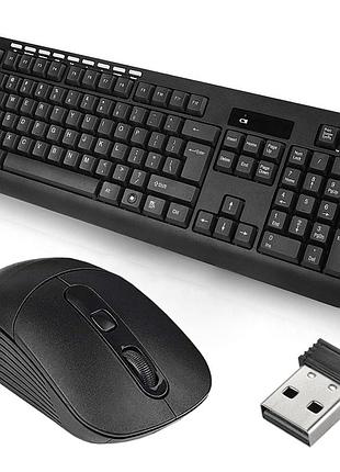 Комплект беспроводные компьютерная мышь и клавиатура wireless cmk-329