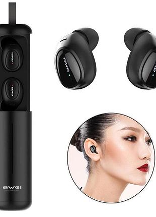 Беспроводные наушники с кейсом awei earbuds t5, 360мач