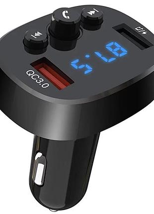 Автомобільний fm модулятор 18w bluetooth+qc3.0, xo bcc03