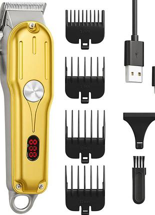 Акумуляторна машинка для стрижки волосся + 4 насадки, surker 602