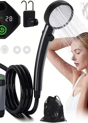 Портативний душ з лійкою та шлангом, 6000mah