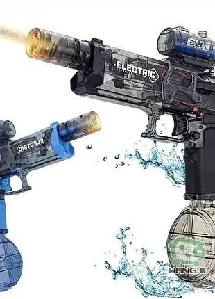 Водяной пистолет электрическая/цветная подсветка, обойма 500мл, водный пистолет с подсветкой