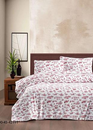 Білий з червоним тепла постільна білизна / байкова євро розміру фланель 100%-бавовна туреччина cotton collection