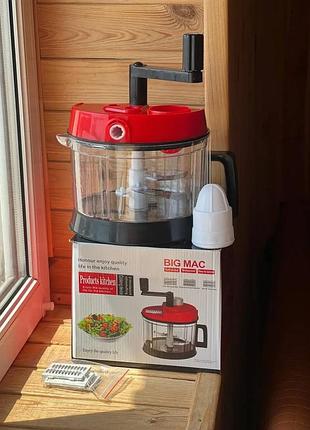 Овочерізка кухонний подрібнювач big mac hand cranked vegetable slicer and ly-974
