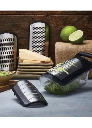 Набор терок soft touch container grater set терки 4в1