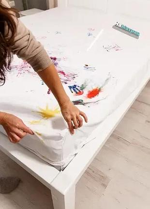 Наматрасник непромокаемый аквастоп с тканевым бортом и резинкой (100*200)