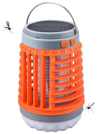 Лампа-ловушка от насекомых на аккумуляторе и солнечной батарее
