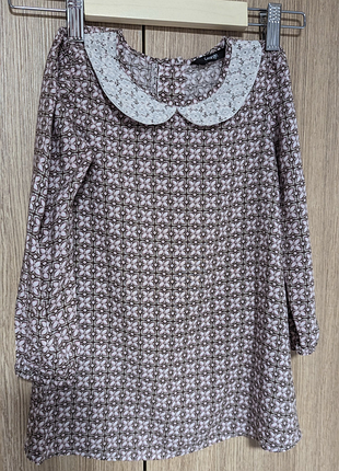 Платье нарядное праздничное с белым воротником для девочки вискоза