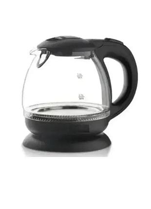 Электрический стеклянный чайник 1 л domotec ms 7910