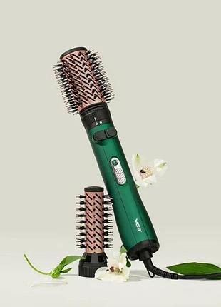 Фен щетка для волос 2в1 vgr v-498, стайлер браш