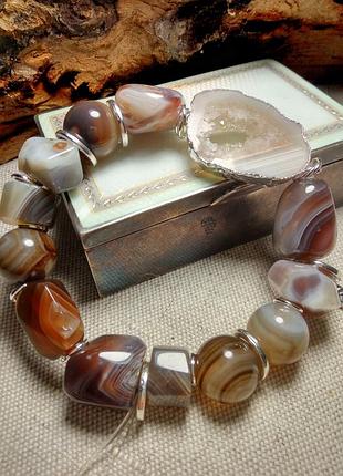 Браслет агат ботсвана