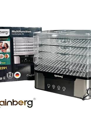 Электрическая сушилка для овощей и фруктов rainberg rb-2291 food dehydrator multifunction (1000w)