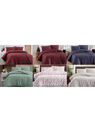 Тепла постільна білизна / байкова євро розміру фланель 100%-бавовна туреччина cotton collection