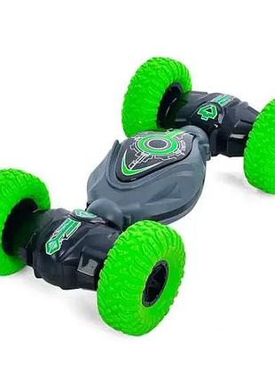 Зеленая машинка на радиоуправлении (usb зарядка, изменяет форму, свет, звук) 3688-g106a