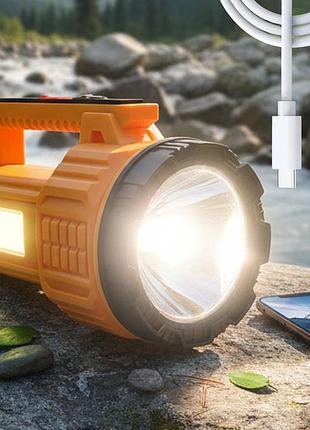 Ручной фонарь-прожектор аккумуляторный powerbank, 20вт, ly-2702t