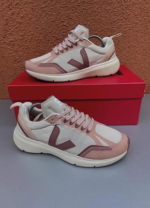 Оригінальні жіночі кросівки veja cndor 2 38-39 р 24.5 см біло рожевий колір