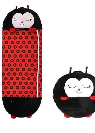 Божья коровка детский спальный мешок на молнии 3 в 1 игрушка подушка спальник и встроенная подушка