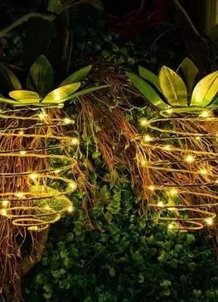 Подвесной светильник на солнечной батарее в виде ананаса