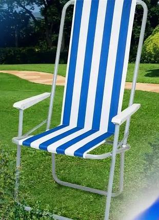 Стілець std-03 смугастий, складаний, метал+тканина в760*ш500*д510мм