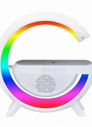 Умный светильник/ ночник c беспроводной зарядкой для телефона/bluetooth-колонка