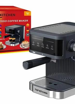 Кофеварка еспресо зі стимером 1500вт 15 бар top kitchen tk00216