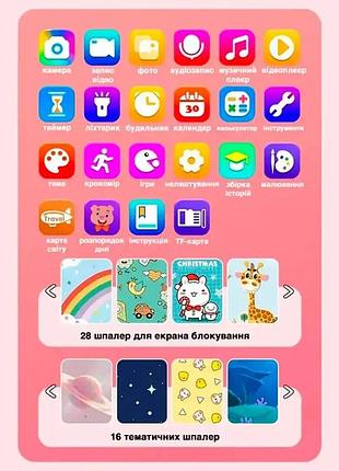 Телефон интерактивный смартфон с сенсорным экраном детская игрушка с играми камерой приложениями