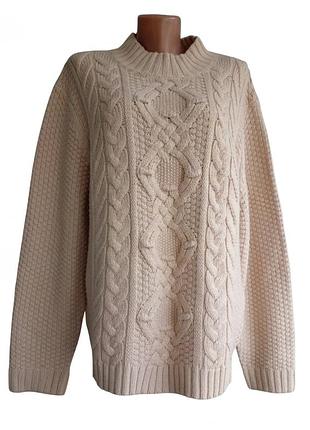 Товстий вовняний светр під горло великого розміру батал