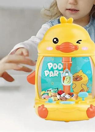 Детский игровой автомат с краном и игрушками "цыпленок"