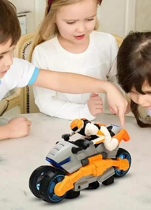 Інтерактивна танцювальна іграшка мотоцикл, futrue ld-175a / мотоцикл-трансформер зі звуковими ефектами