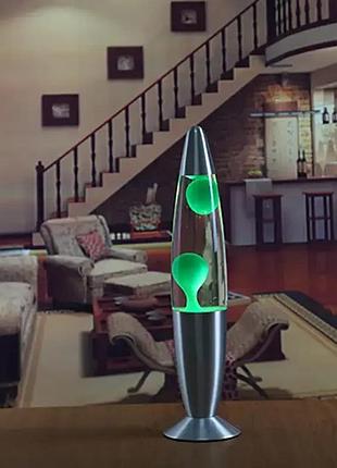 Зеленая ночник-светильник "лавовая лампа" 37 см лава лампа