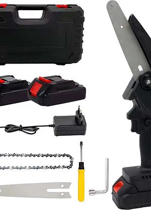 Аккумуляторная пила цепная 6" в кейсе + 2 акб 24v