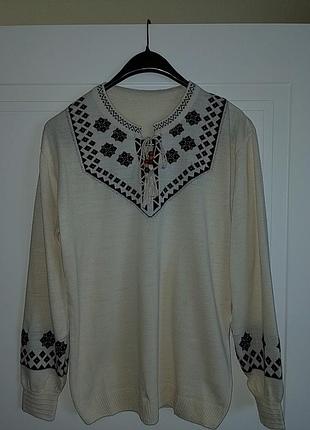 Стильний жіночий новий светр-вишиванка  туреччина