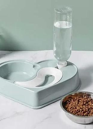 Кормушка с поилкой для домашних животных dog & cat bowl | посуда для собак и кошек