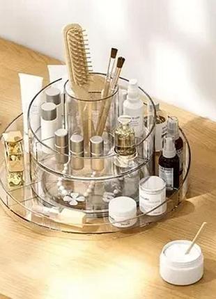 Органайзер для косметики вращающийся на 360 градусов, 2 уровня