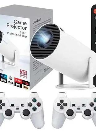 Проектор с играми и джойстиками android 11+карта microsd 64gb (m300 max/hy300)