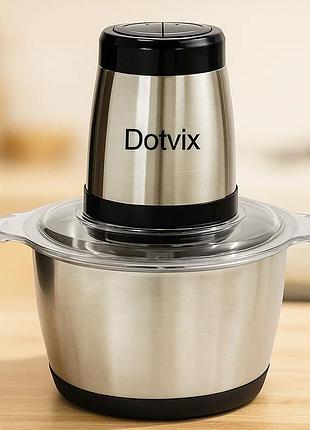 Блендер измельчитель с металлической чашей 2л, 1000w, dotvix